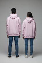 Back view - baby pink hoodie no branding