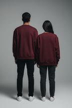 Back view - maroon sweatshirt no branding