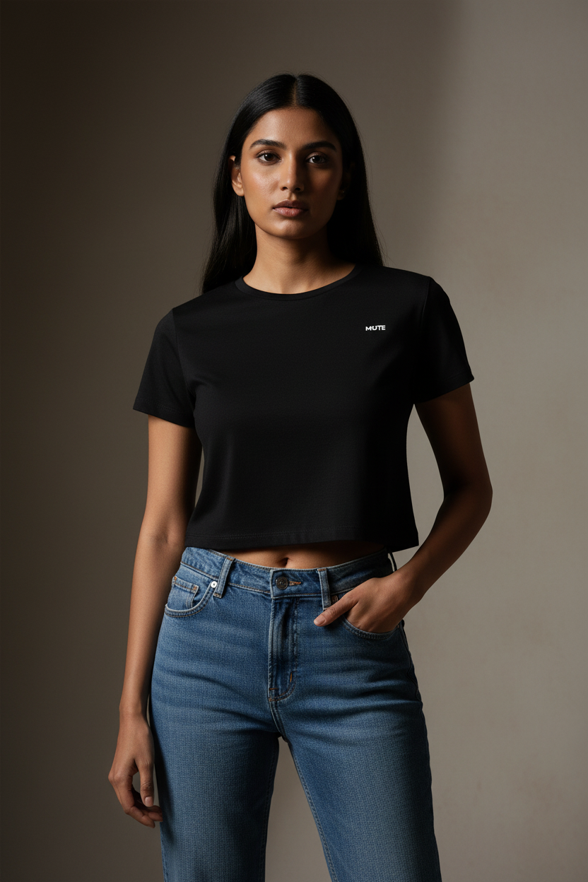 MUTE | Signature Baby Tee in Void