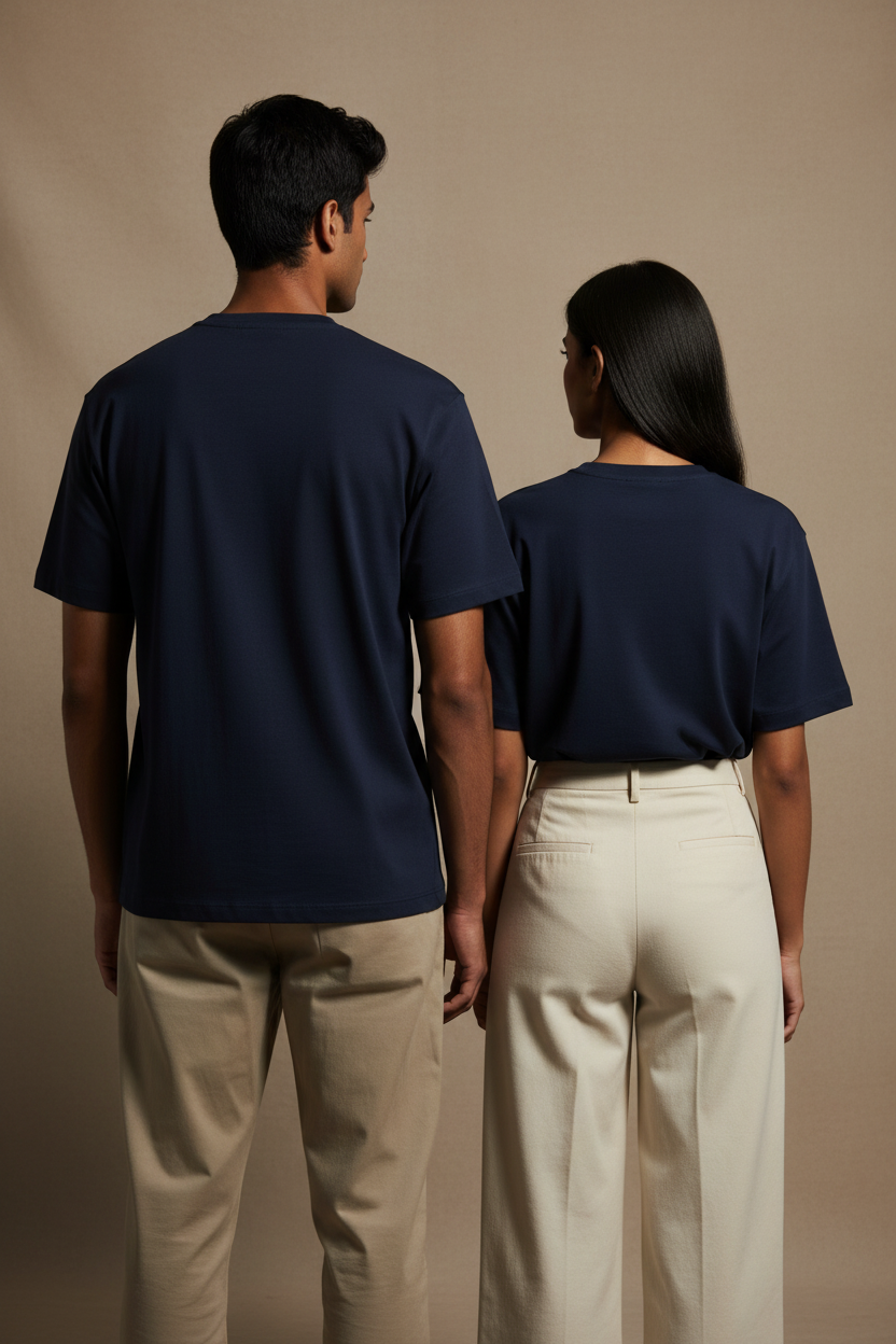 Deep Navy Blue Back with Contrasting Pants