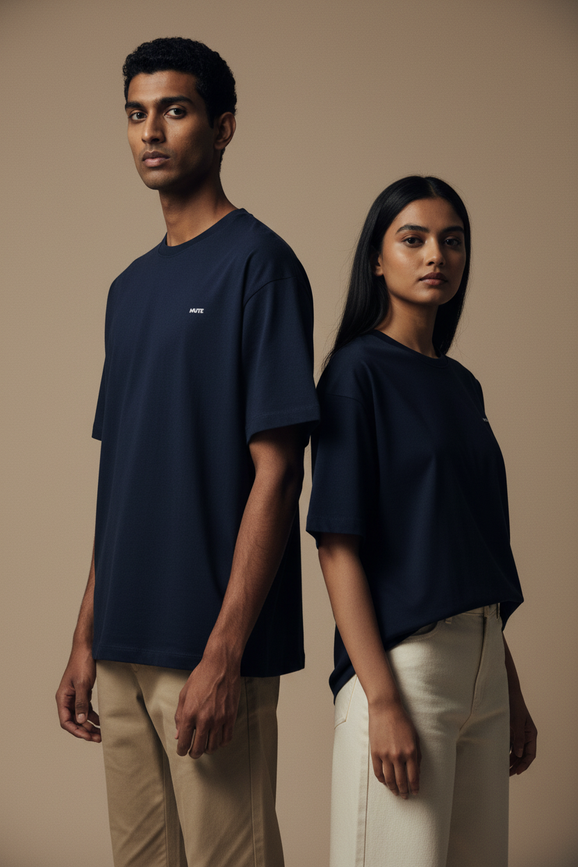 Deep Navy Blue Side with Contrasting Pants