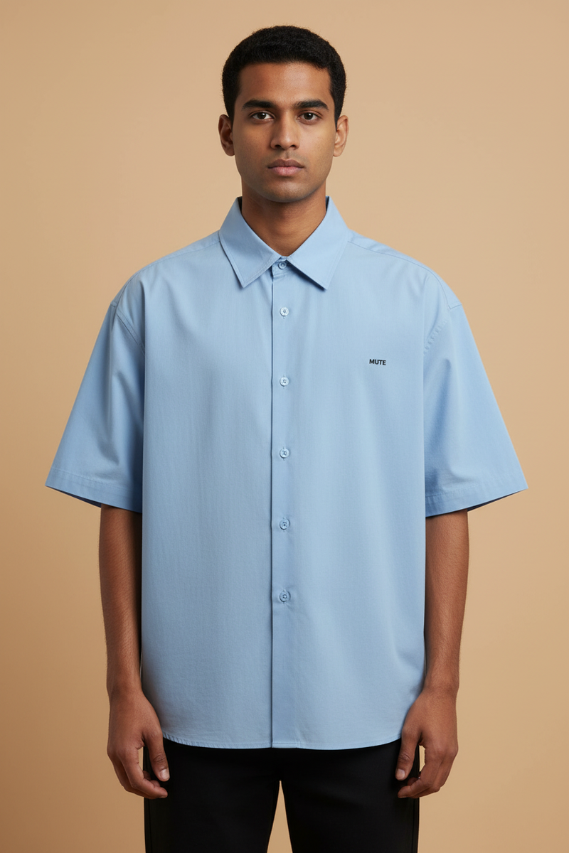 Signature Cotton Shirt in Glacier