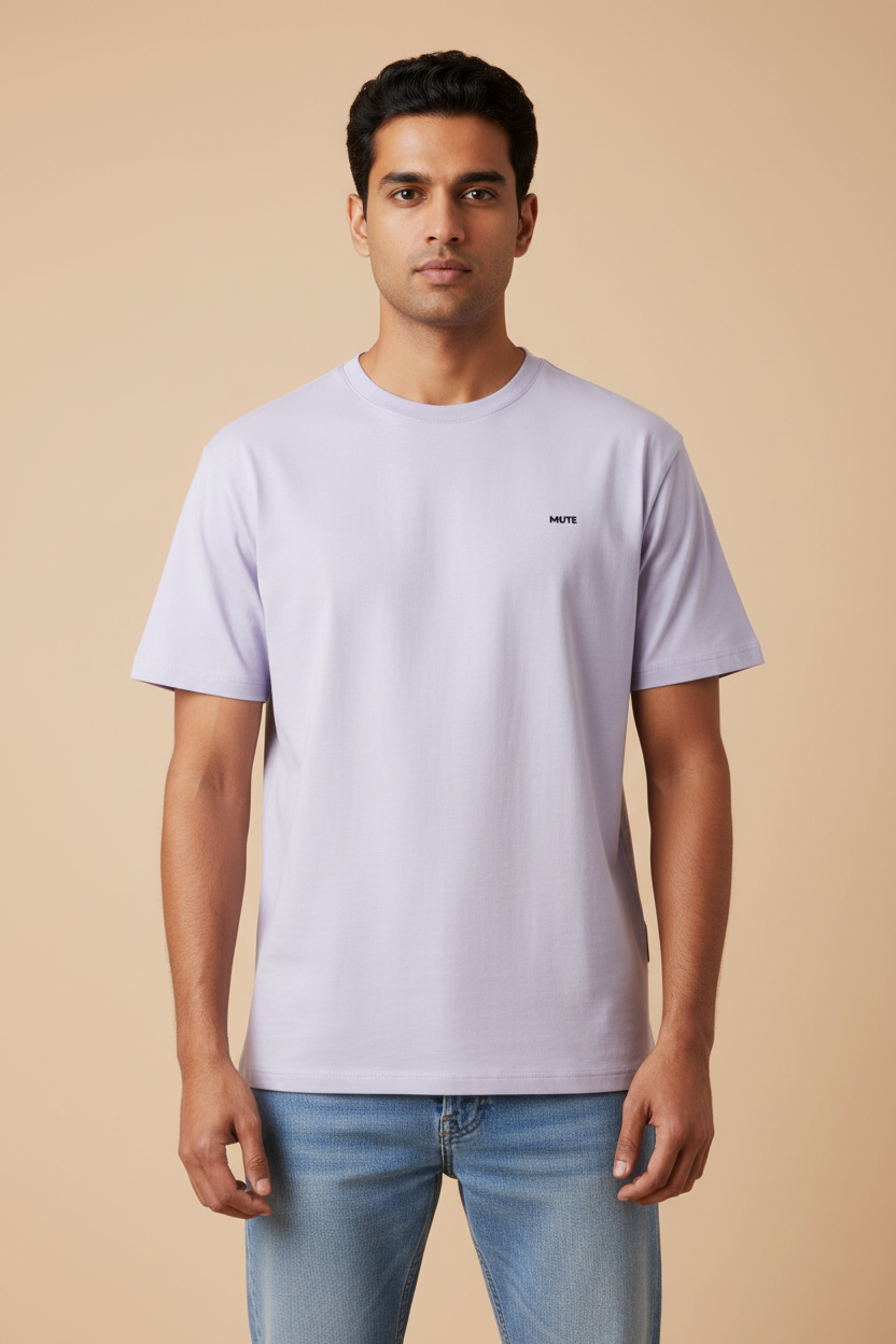 MUTE | Signature Cotton Tee in Pale Lilac