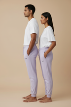 Lavender Joggers Side View - Both Models