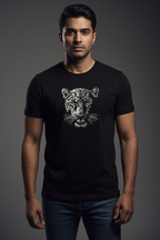 Male front view leopard t-shirt