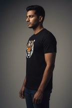 Male side view tiger t-shirt