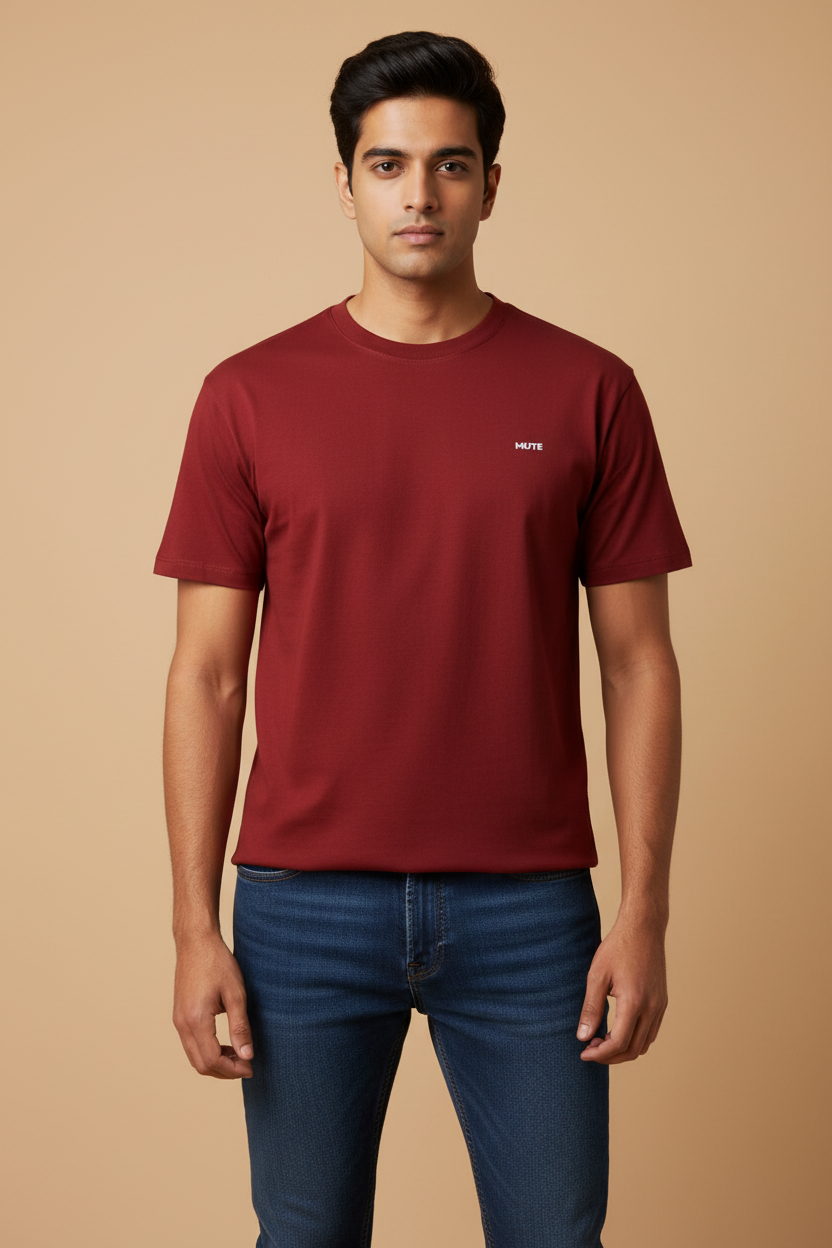 MUTE | Signature Cotton Tee in Brick