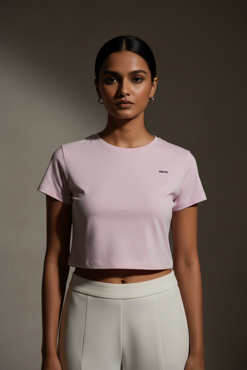 MUTE | Signature Baby Tee in Muted Rose