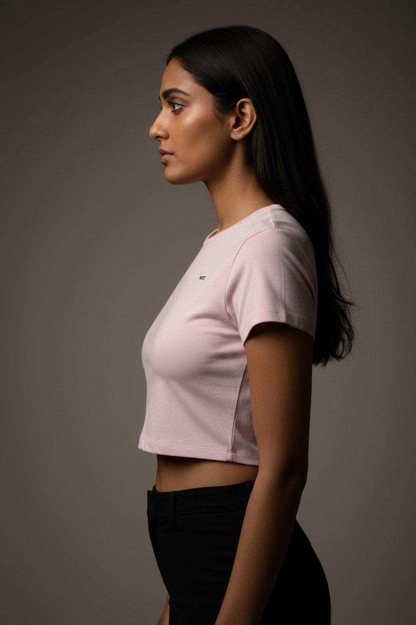 Pink Baby Tee Side View