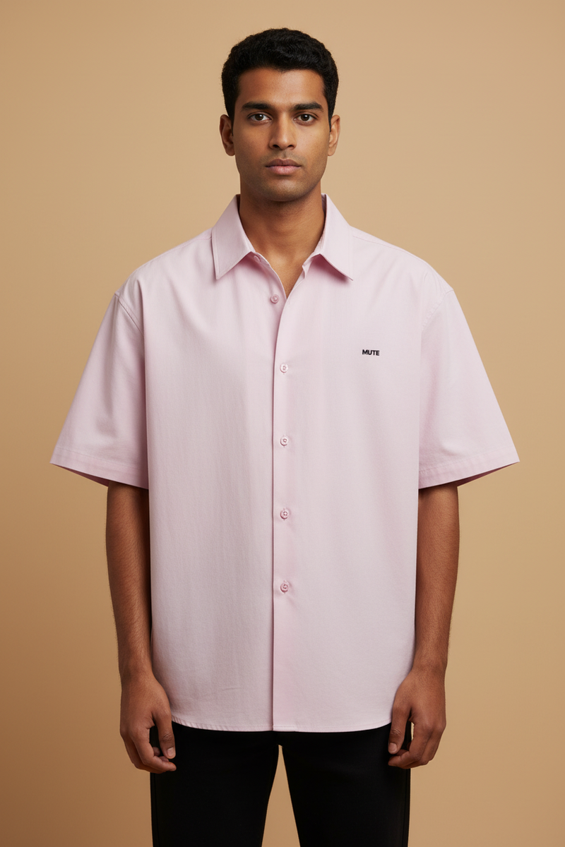 Signature Cotton Shirt in Muted Rose