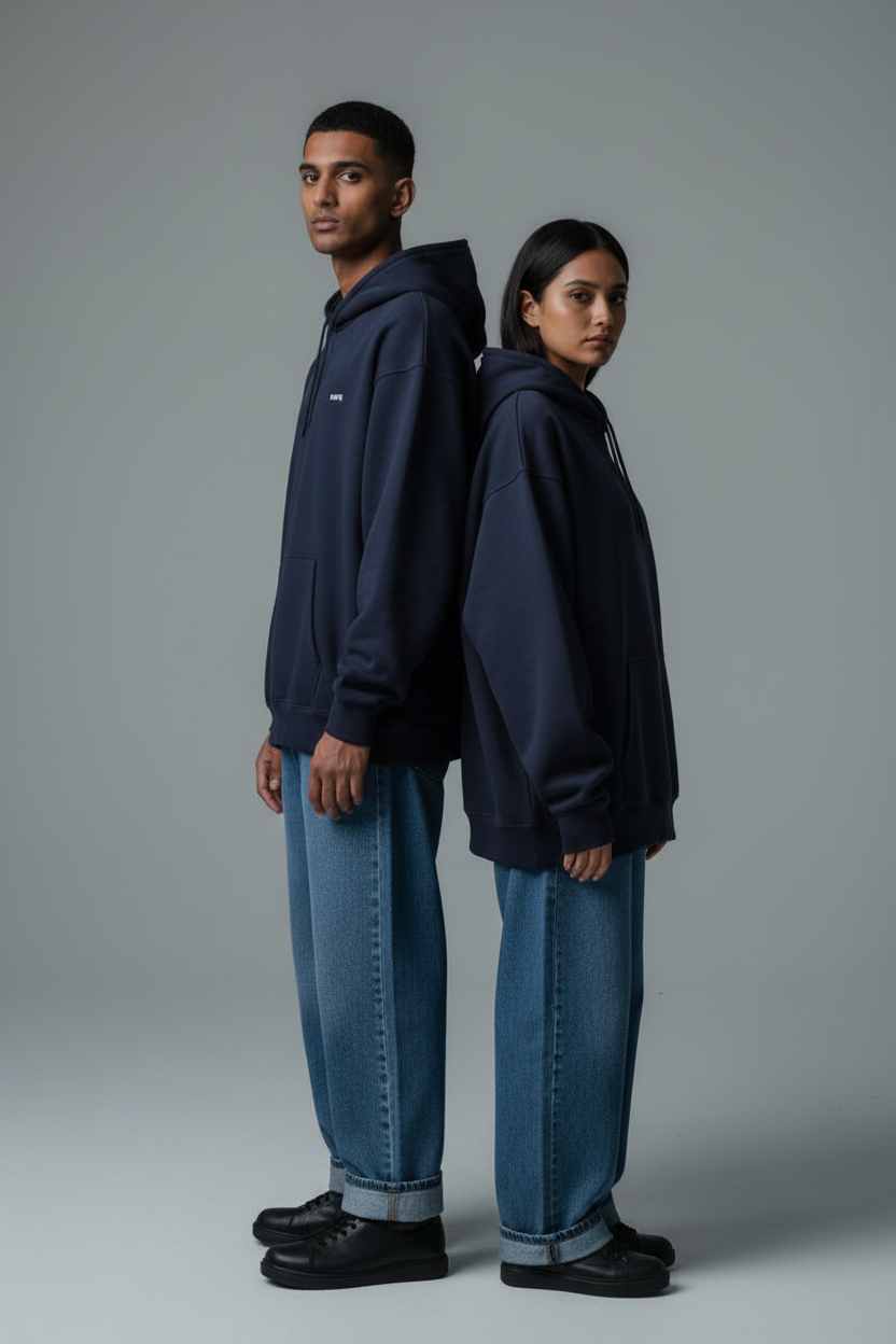 Side view - both models with jeans