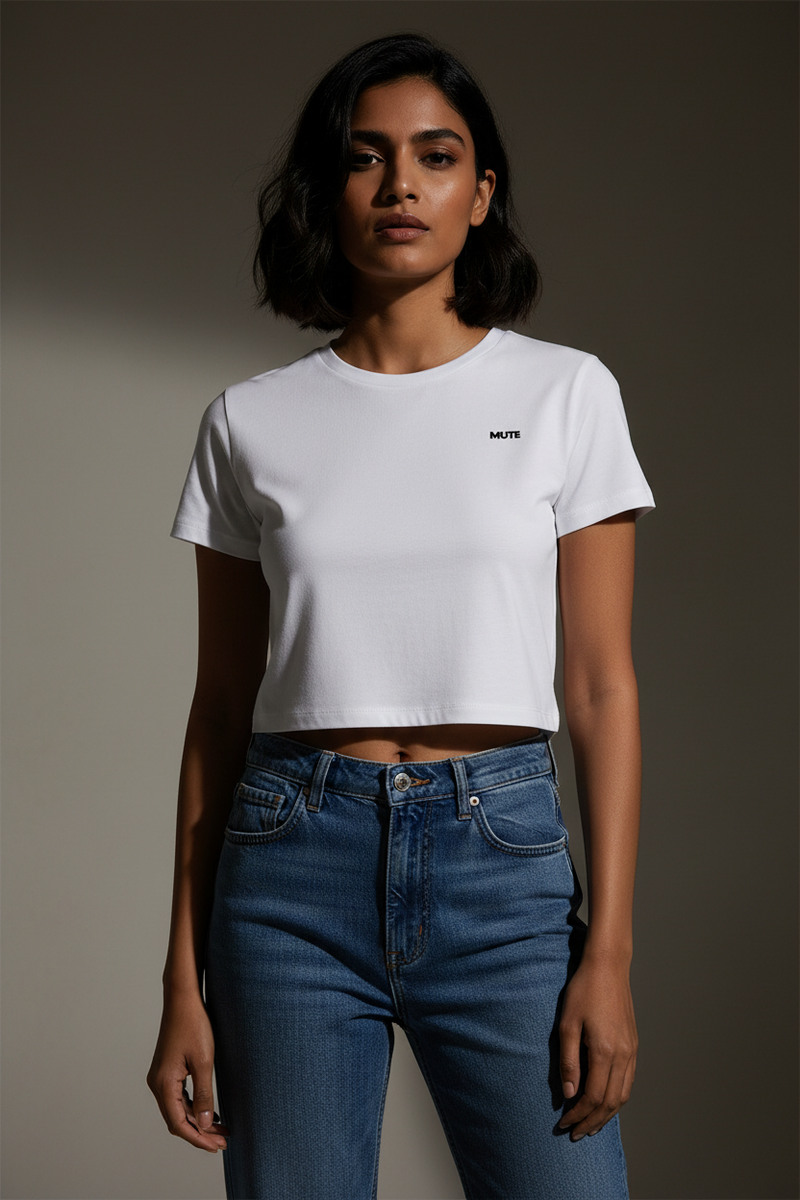 Signature Baby Tee in Bone